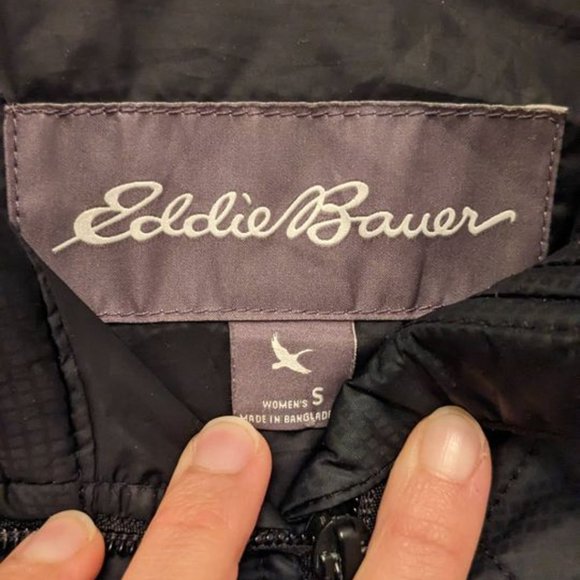Eddie Bauer dark blue quilted outdoor jacket (S) - Picture 3 of 7